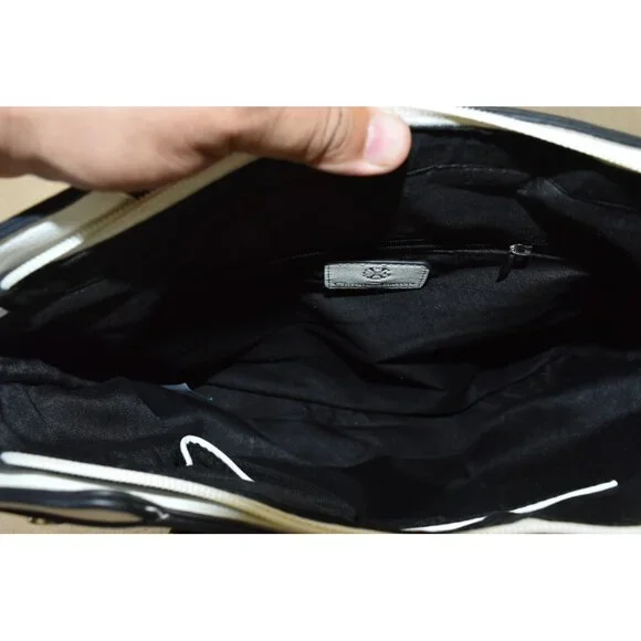 Christian Lacroix Women's Purse Black/White/Red Leather Tote Handbag -Flaws- - Picture 9 of 15